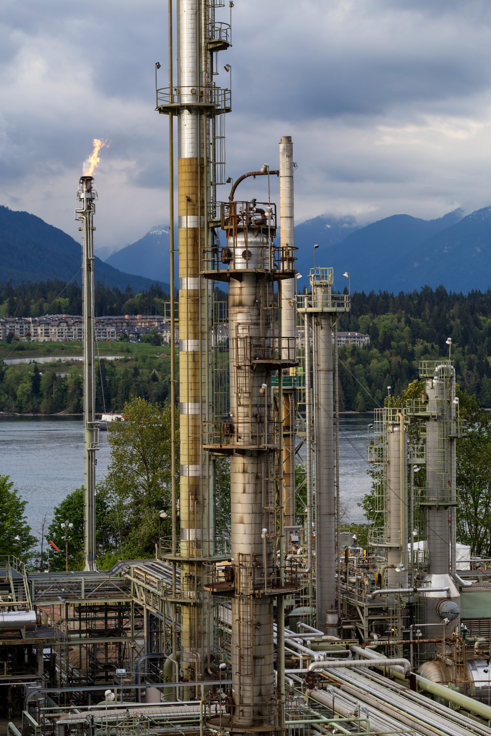 oil refinery plant in burnaby, vancouver
